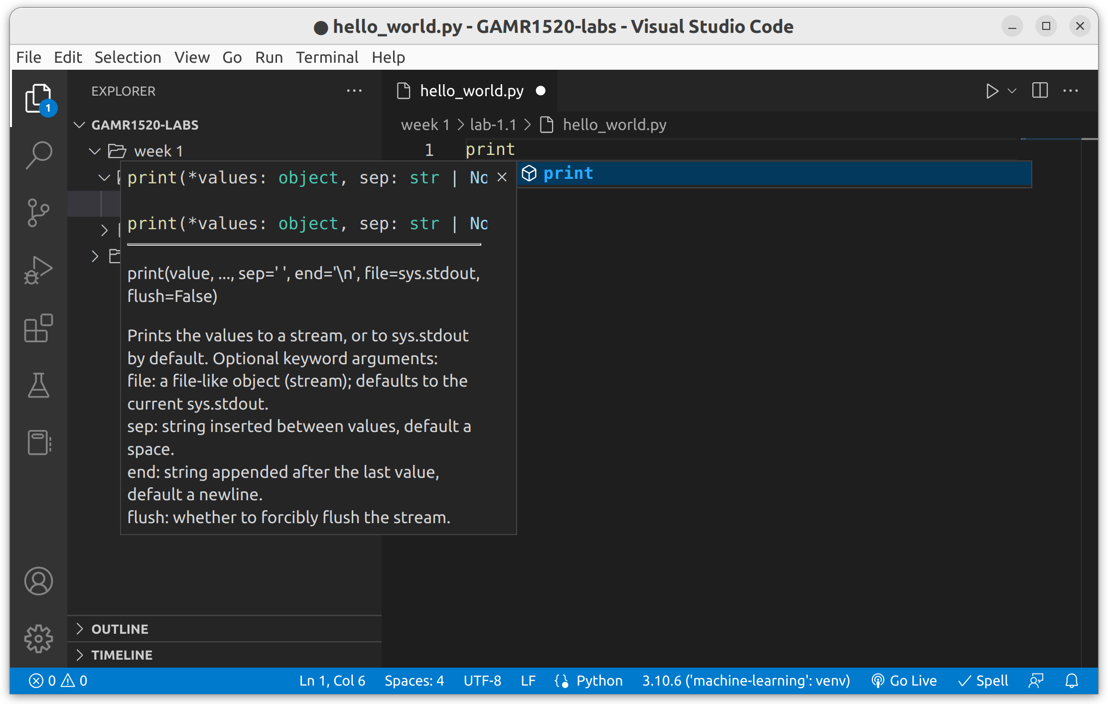 intellisense in vscode